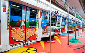 深圳地鐵內(nèi)包車(chē)廣告案例分享——麥當(dāng)勞麥樂(lè)雞40周年四小福專(zhuān)屬列車(chē)發(fā)車(chē)！