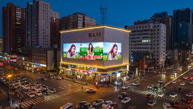 太原小店親賢街折角LED廣告投放，太原戶(hù)外大屏廣告價(jià)格